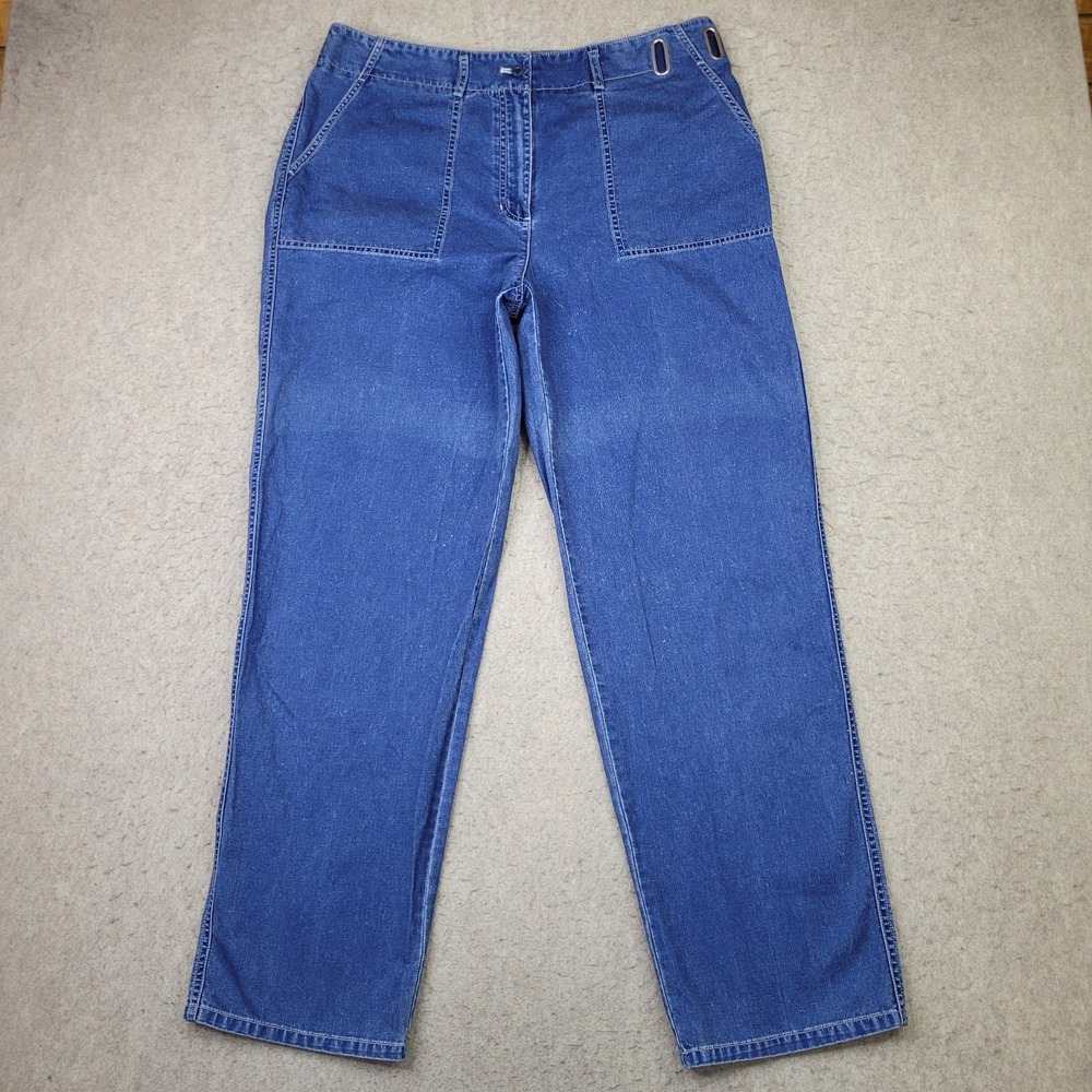 Vintage‎ Lauren Ralph Lauren Denim Blue Jeans Womens 16 High Rise Straight Leg